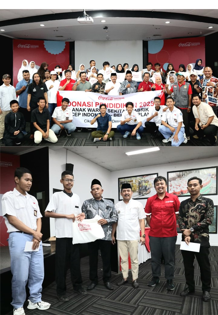 Donasi Pendidikan Anak Warga Sekitar Pabrik CCEP Indonesia